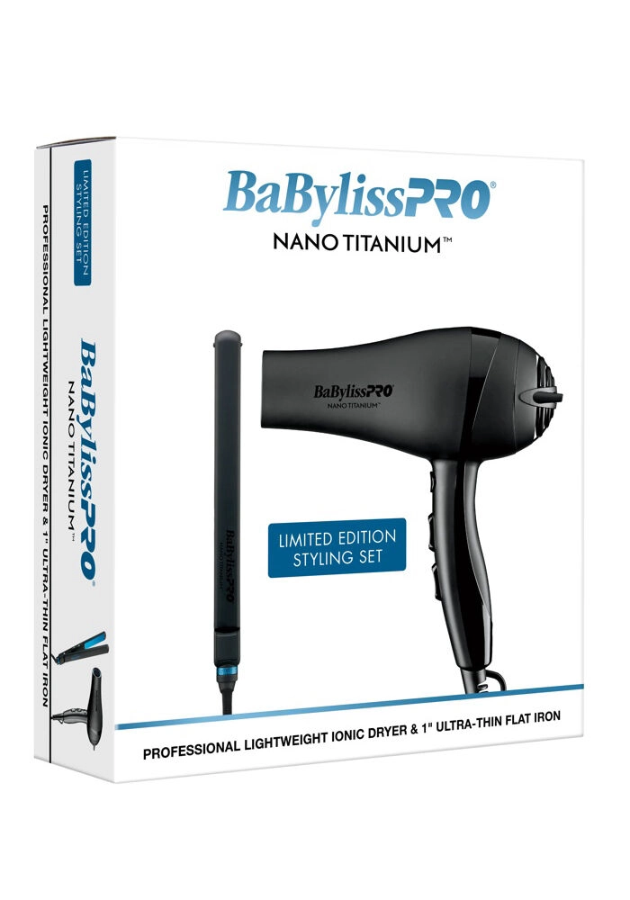 BABYLISS LIMITED EDITION BLACK DRYER & IRON DUO