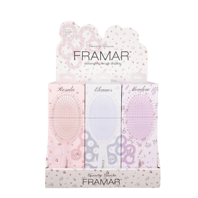 Framar Country Charm Detangle Brush 9pc Display