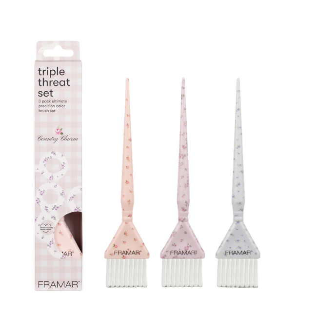 Framar Country Charm Triple Threat Color Brush Set 