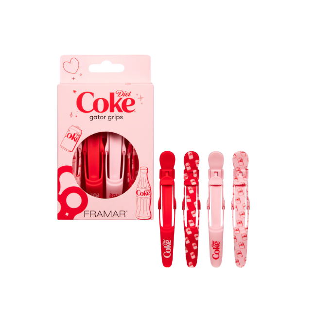 Framar Diet Coke Gator Grips Clips 4pk
