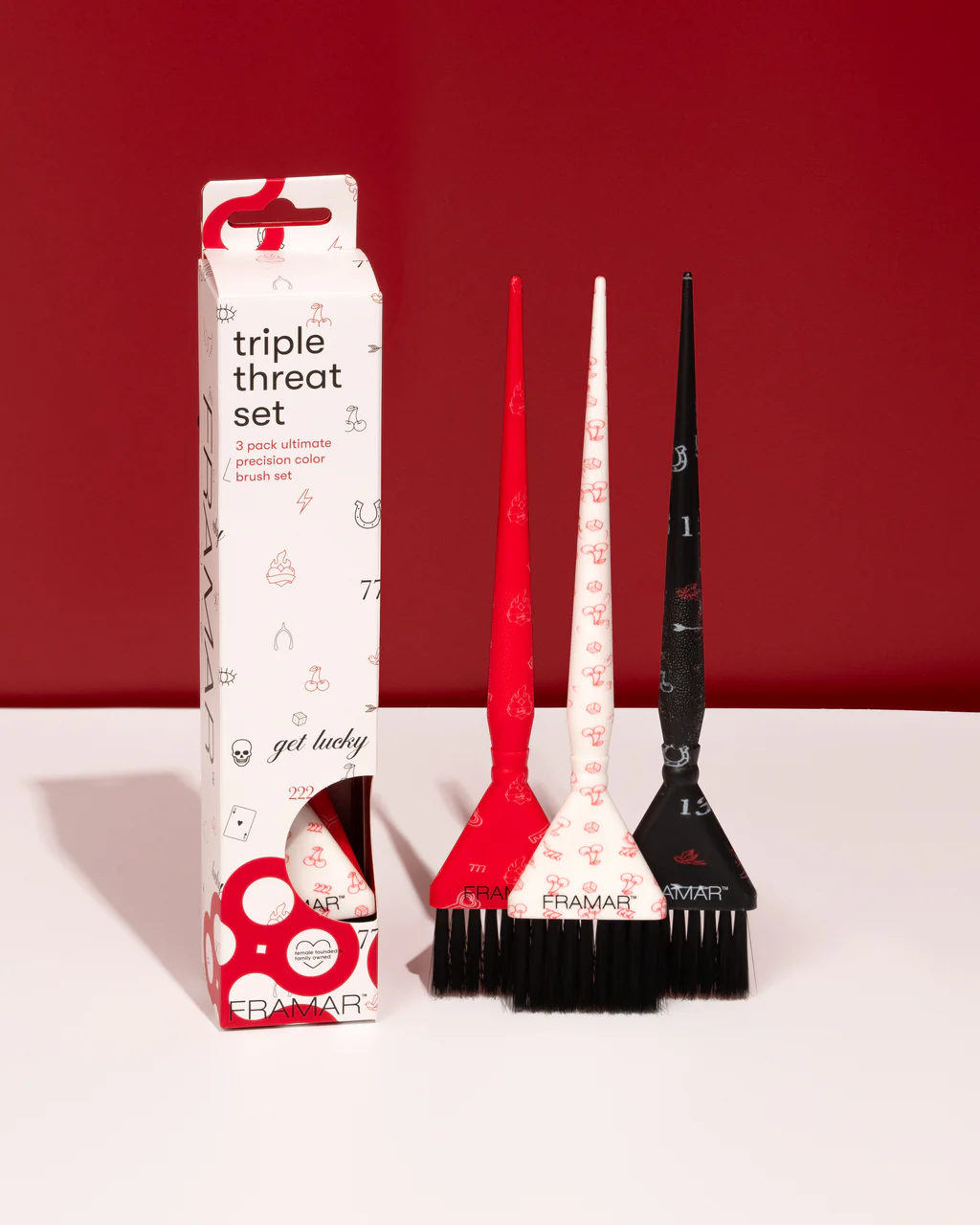 FRAMAR GET LUCKY TRIPLE THREAT BRUSH SET 3PK