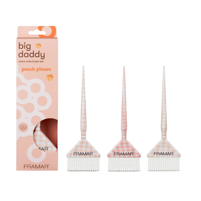 Framar Peach Please Big Daddy Brush Set 3pk