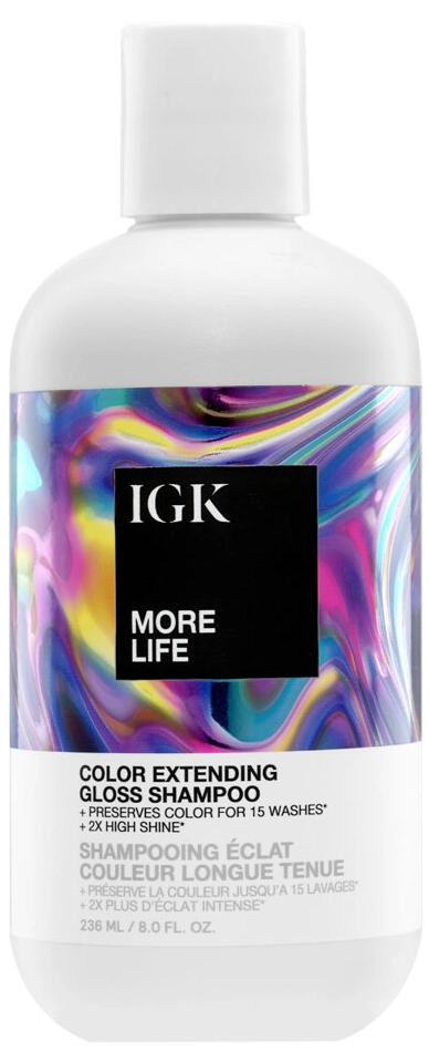 IGK MORE LIFE COLOR EXTENDING GLOSS SHAMPOO 8OZ