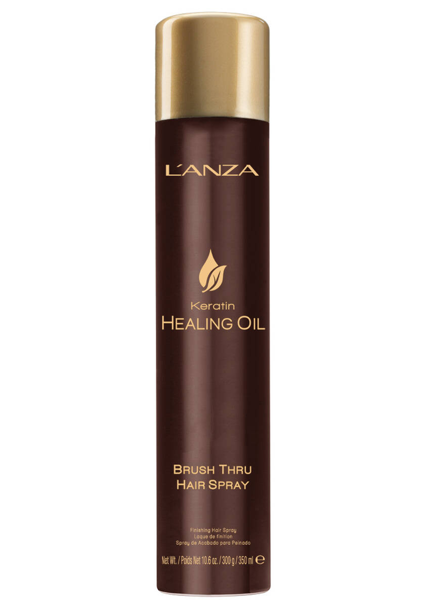 L'ANZA KERATIN OIL BRUSH THRU HAIRSPRAY