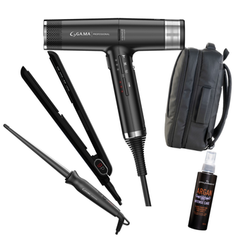 GAMA IQ3 DRYER, IRONS, AND BACKPACK BUNDLE 