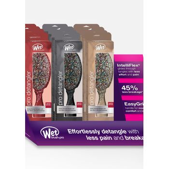 WET BRUSH CRUSHED JEWELS DETANGLER DISPLAY 9PC