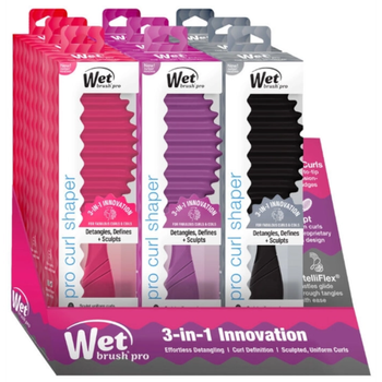 Wet Brush Curl Sculpt Pro Detangler Display 9pcd
