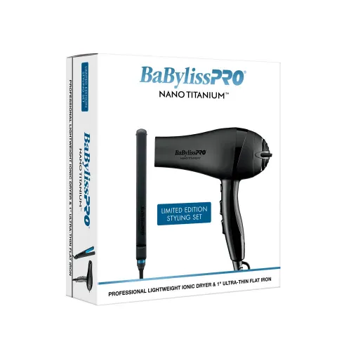 BABYLISS LIMITED EDITION BLACK DRYER & IRON DUO