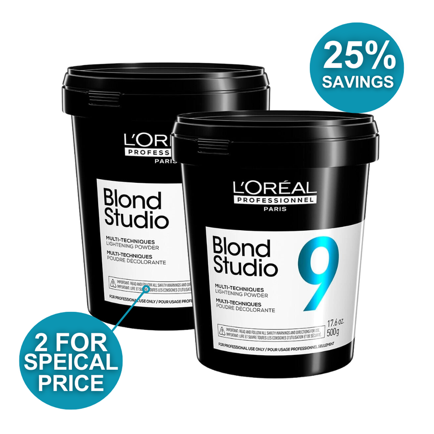 L'OREAL PROFESSIONNEL BLOND STUDIO 9 POWDER LIGHTENER DUO