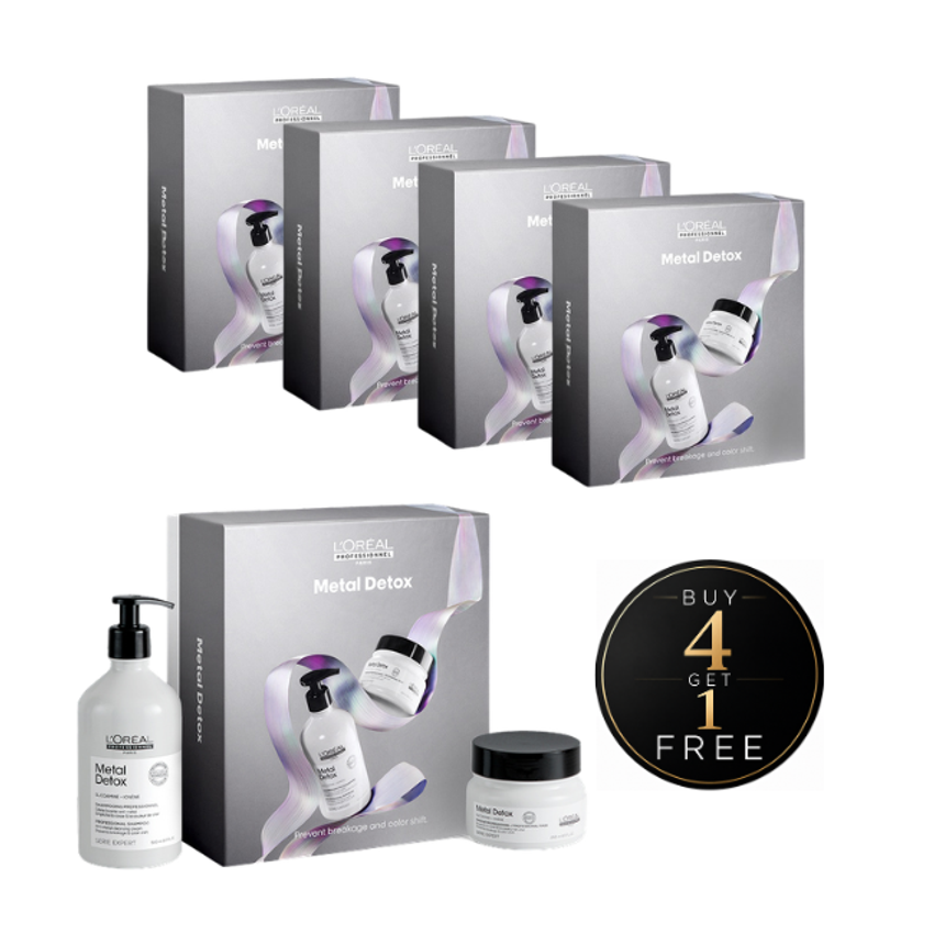 L\'oreal Professionnel Holiday Metal Detox Kit Buy 4 Get 1 Free