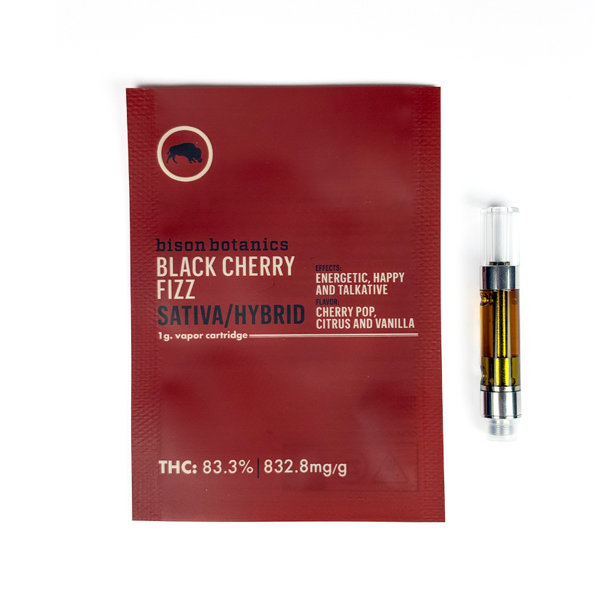 Bison Botanics | Black Cherry Fizz | 1g Threaded Cartridge