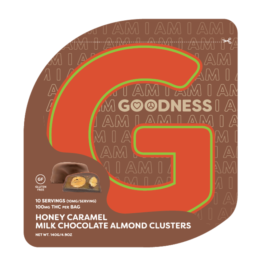 Honey Caramel Almond Clusters (Goodness; Bag; 100mg)
