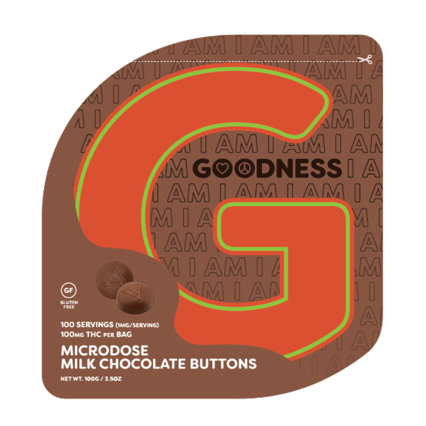 Milk Chocolate Buttons (Goodness; Bag; 100mg)