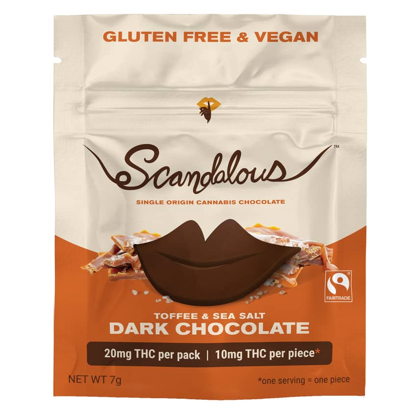 Scandalous | Dark with Toffee and Sea Salt | 7g | 20mg