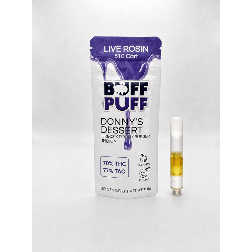 Buff Puff | Live Rosin 510 Cart | .5g | Donny's Dessert