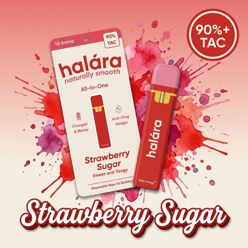 Halara | Strawberry Sugar AIO | 1g Vape