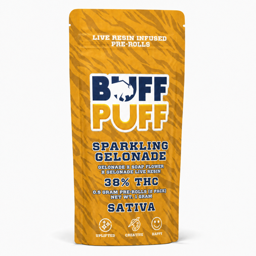 Buff Puff | Live Resin Infused Preroll | 0.5g 2pk | Sparkling Gelonade