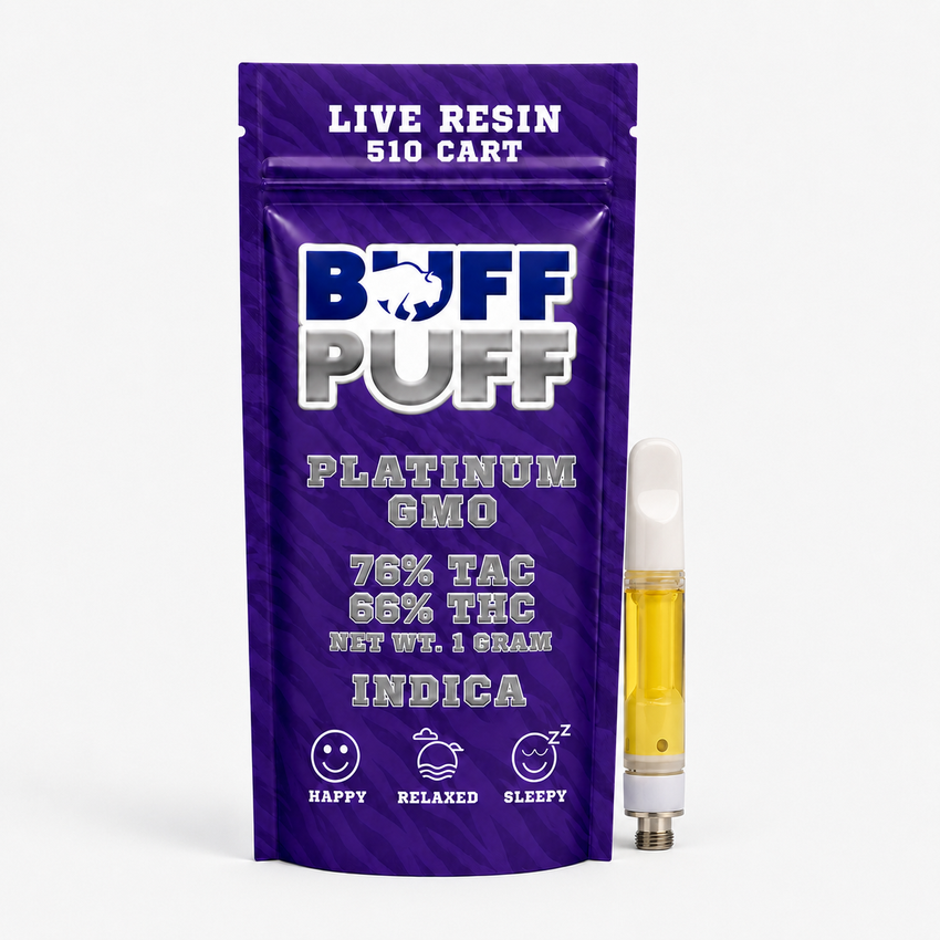 Buff Puff | Live Resin 510 Cart | 1g | Platinum GMO