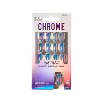 ARDELL CHROME PRESS ON NAIL KIT MOON