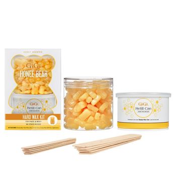 GIGI 8oz HONEY BEAR HARD WAX KIT