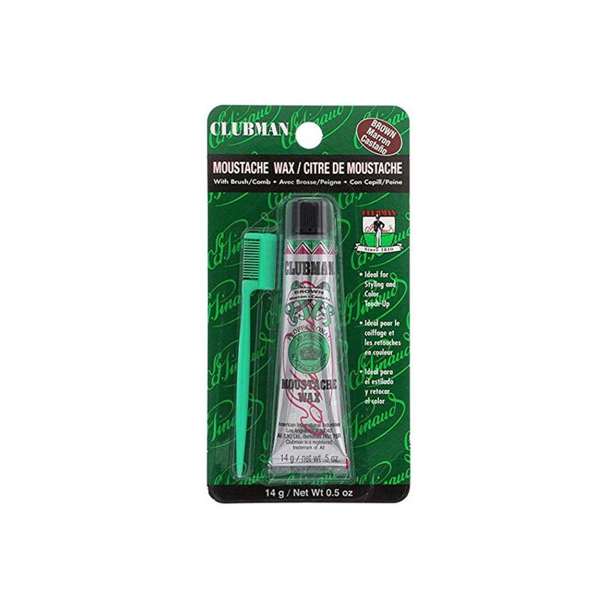 CLUBMAN MOUSTACHE WAX BROWN 0.5oz