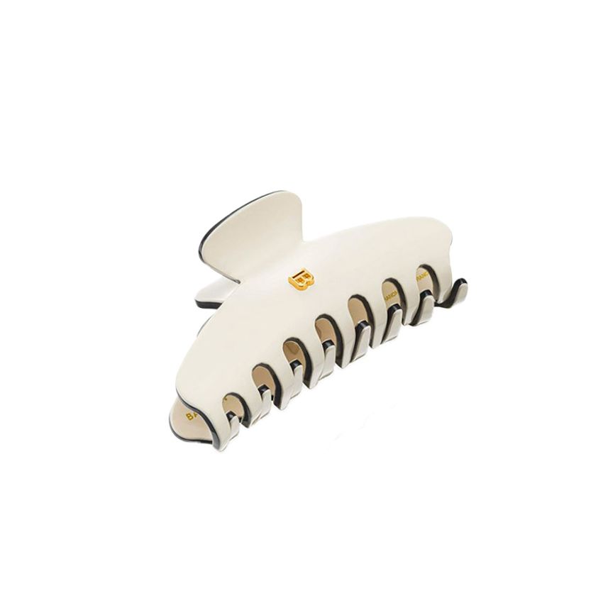 Cellulose Acetate Pince a Cheveux Large W/B